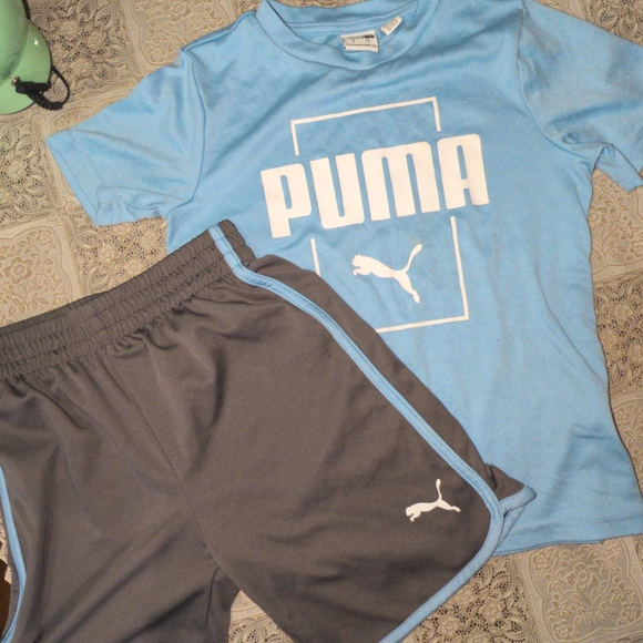 Puma Blue and Gray Kids Tee Set - Picture 6 of 16